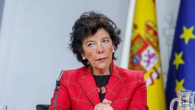 La ministra de Educación y Formación Profesional, Isabel Celaá FOTO: Ricardo Rubio - Europa Press