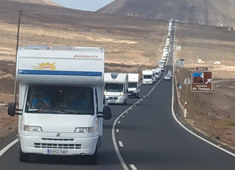 Imagen de archivo de la protesta que organizó la Asociación Campistas de Fuerteventura en 2021