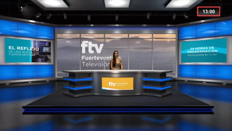 Plató de Fuerteventura Televisión en la capital majorera